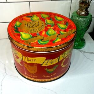 Vintage Twelve Days of Christmas Tin 🎄 🎅🏻 🍐